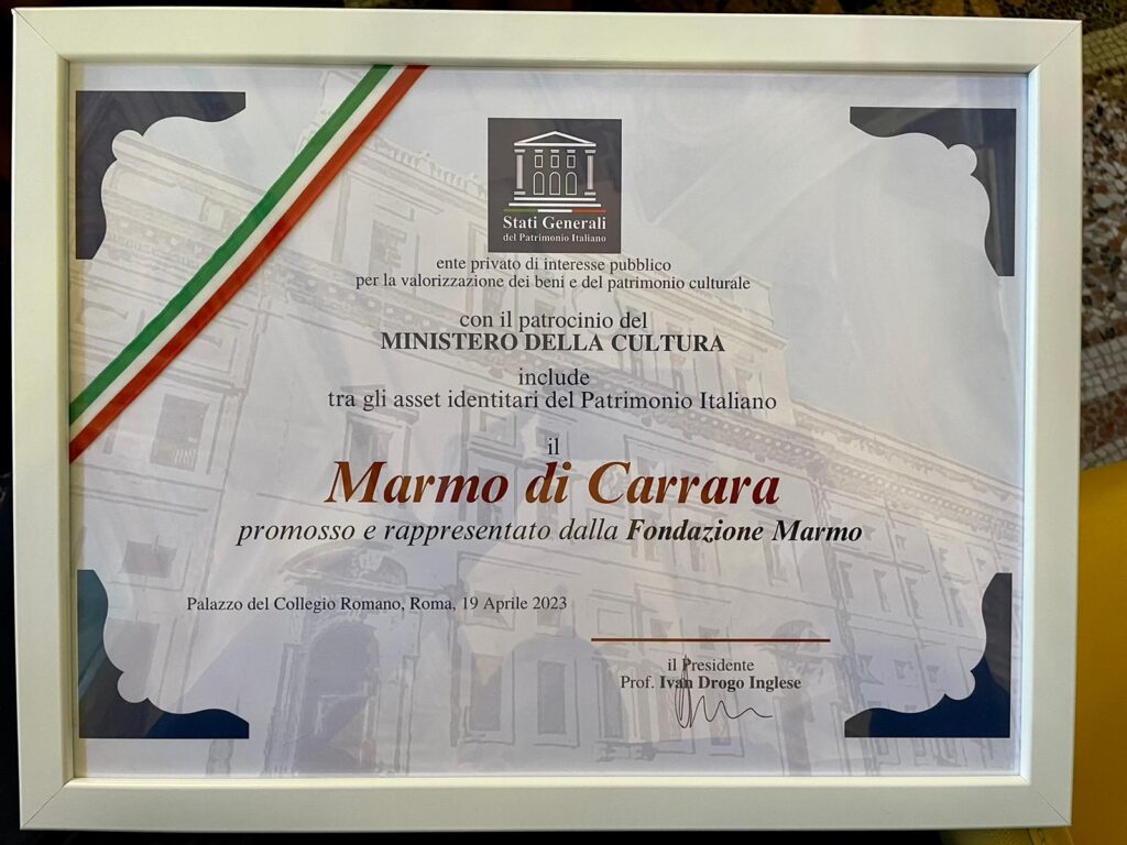 Carrara, il marmo tra i materiali identitari del patrimonio italiano